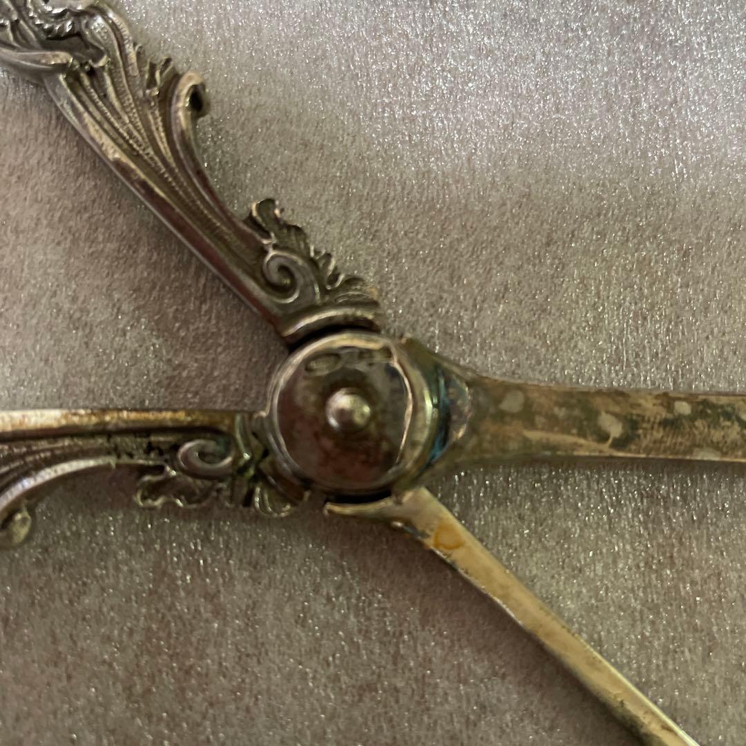 アンティーク装飾的な銀製ハサミ 67.5g