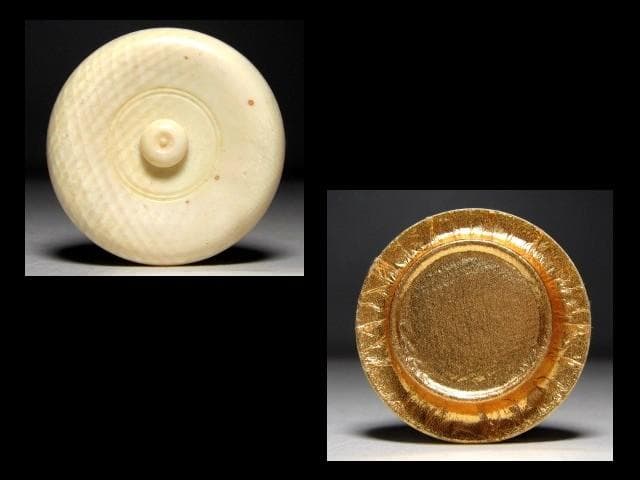 時代 宋胡録茶入 「長雨」 挽家 表千家十二代 惺斎花押　　　　m145