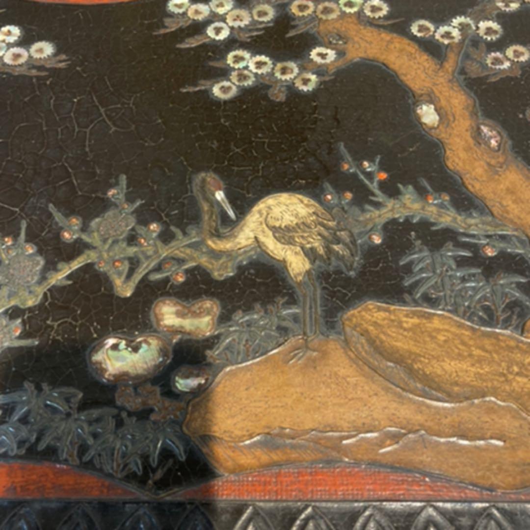 正倉院御物　唐物　松鶴四方台　壇紋