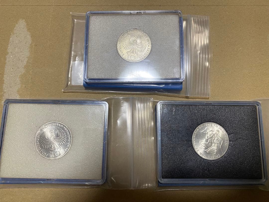 1972年 ドイツ ミュンヘンオリンピック 10マルク 銀貨 3枚 ケース付き！
