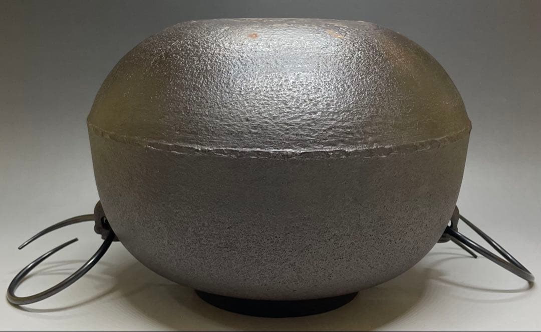 人間国宝　高橋敬典　真形釜　釜釻　共箱　T591