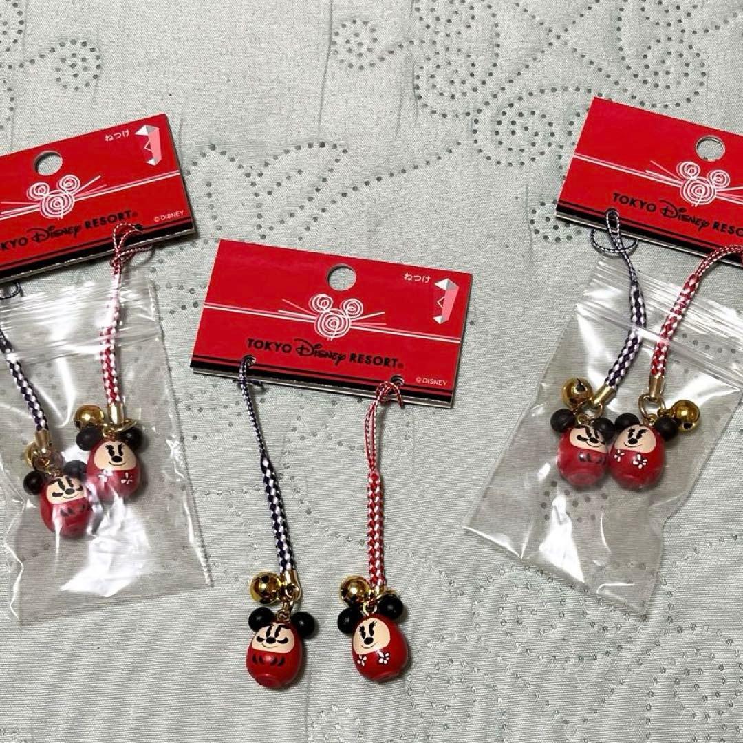 ミッキー&ミニー(根付け)ディズニーリゾート 15点 おまけストラップセット1点
