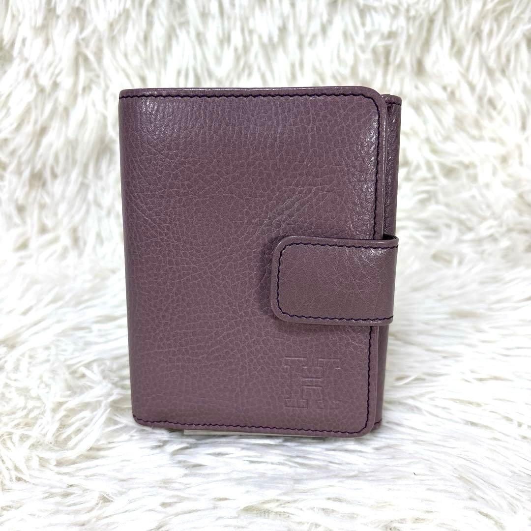 美品✨現行人気カラー　HIROFU センプレ　折財布　モーブ　ソフトバケッタ