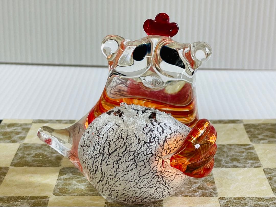 博多びーどろ粋工房　ガラスふくろうお雛様