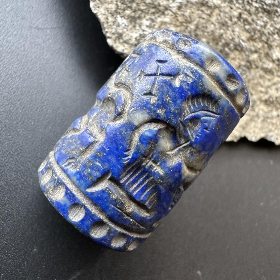 円筒印章 古代メソポタミア文明 ラピスラズリ スタンプ パワーストーン 1495