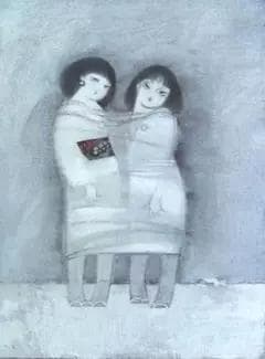 油絵 菅家令子 絵 絵画インテリア額付(銀) F4-42023 人物 雪国の子供