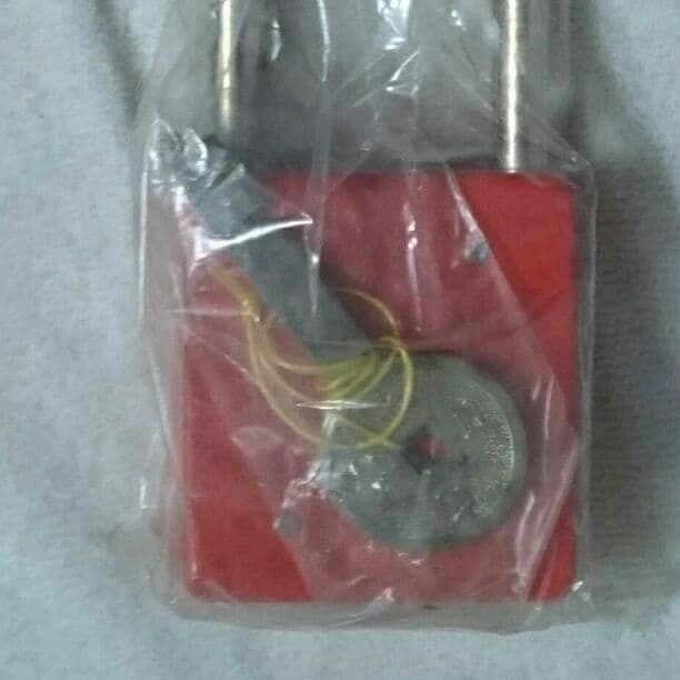 南京錠(浮世絵) 寛永通宝柄の鍵2個付き