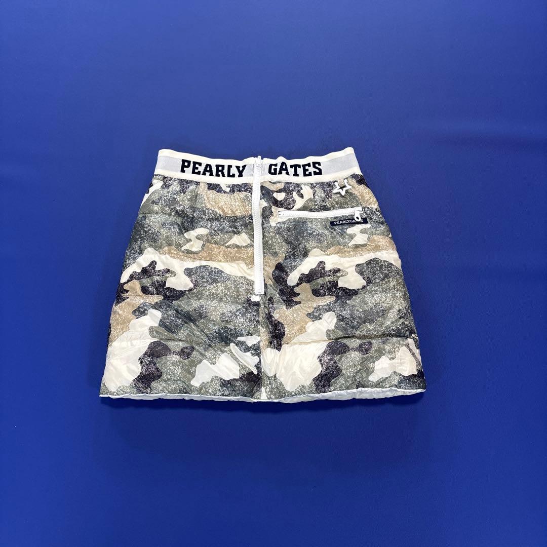パーリーゲイツ　ダウンスカート　リバーシブル　カモフラ　0/S ドロスト