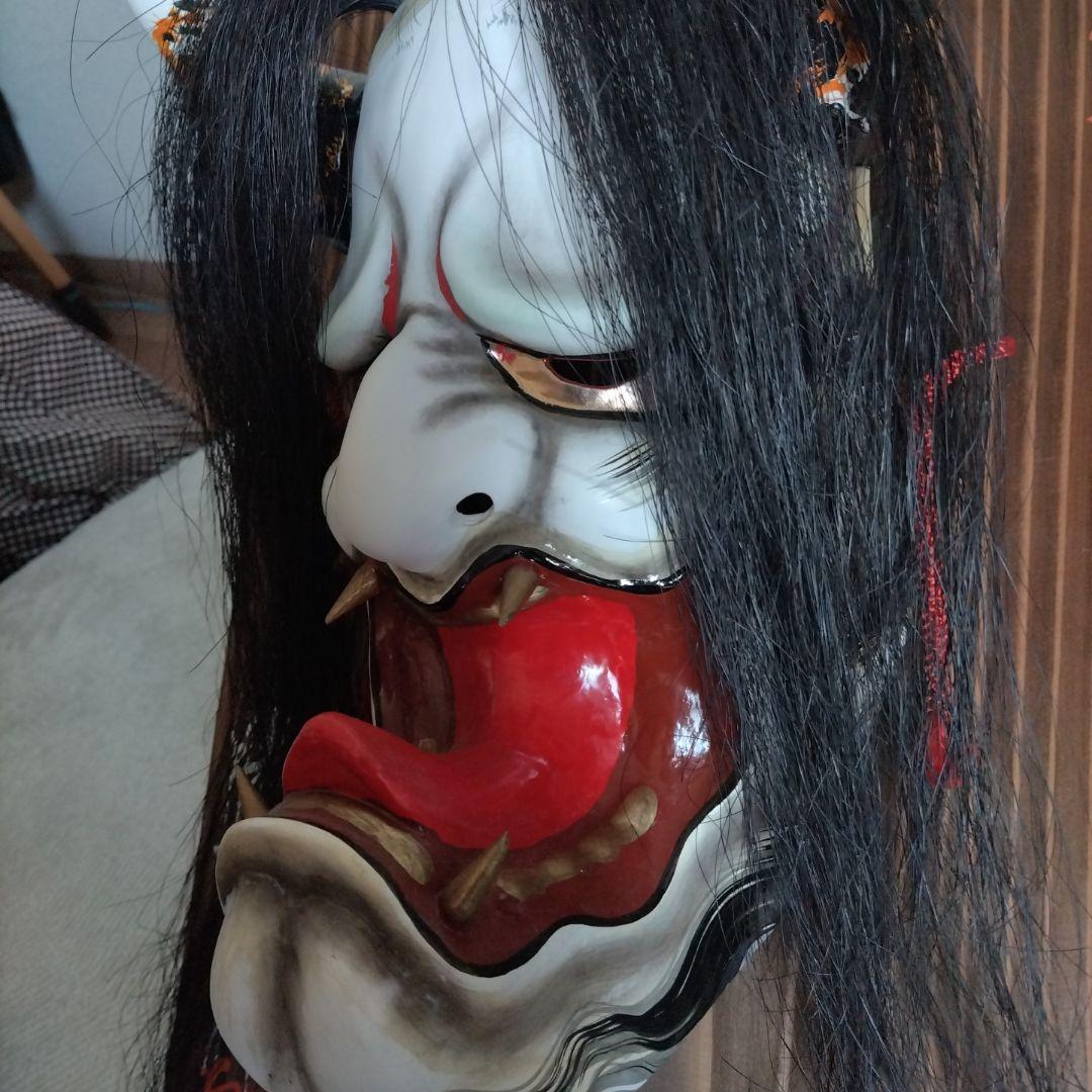 神楽面 伝統的な木製お面