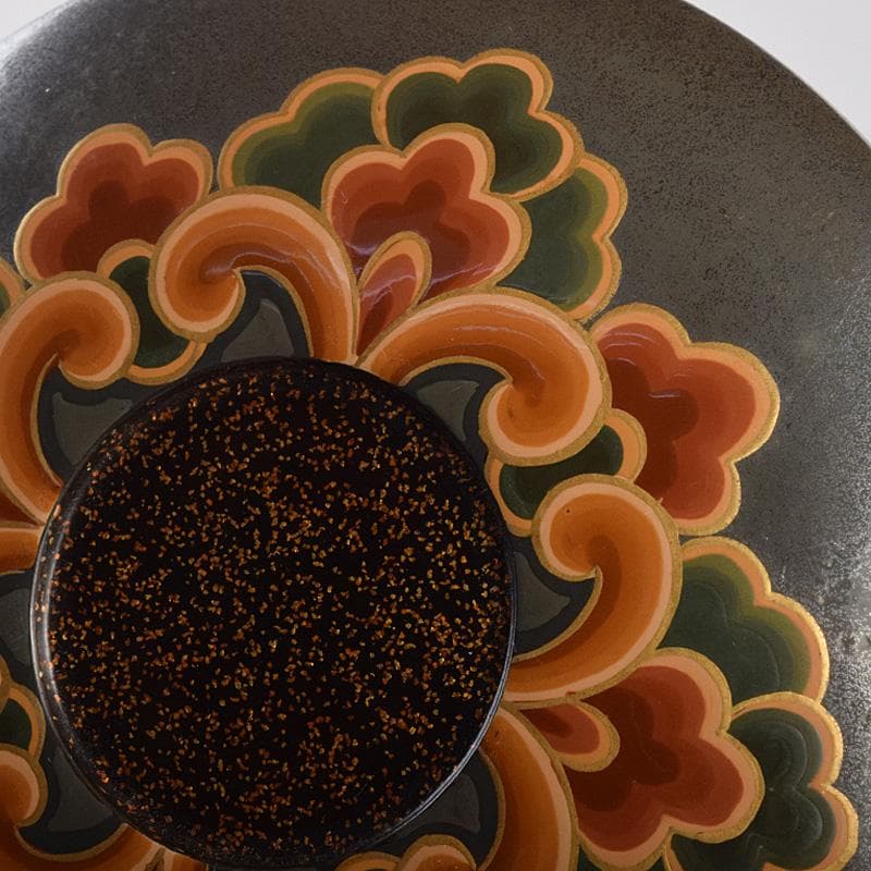 茶道具　梨地　花蒔絵　香合　時代箱付　M　R8948