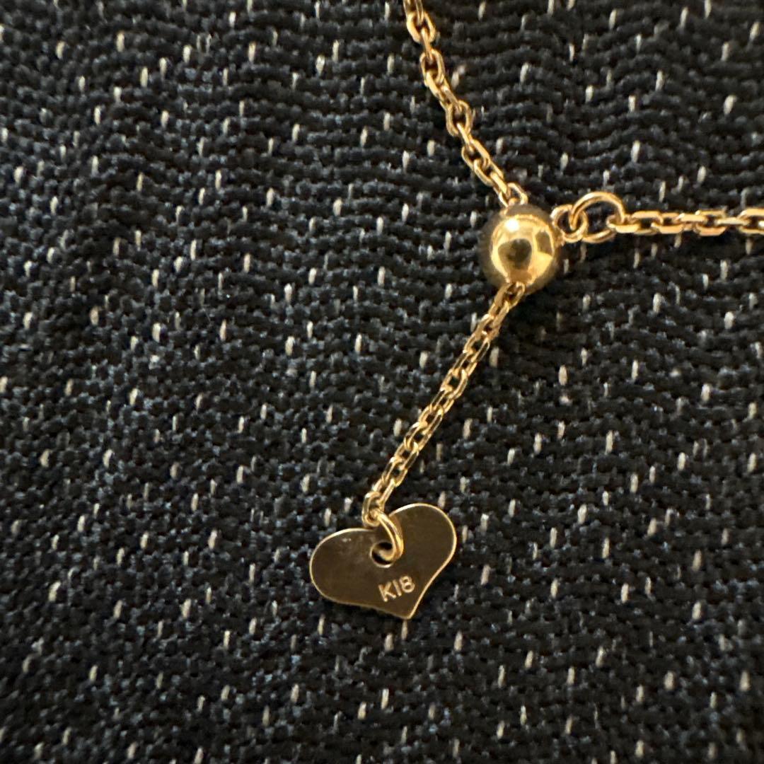 K18 ピンクゴールド　ミラーボール　チェーンリング　フリーアジャスター付き