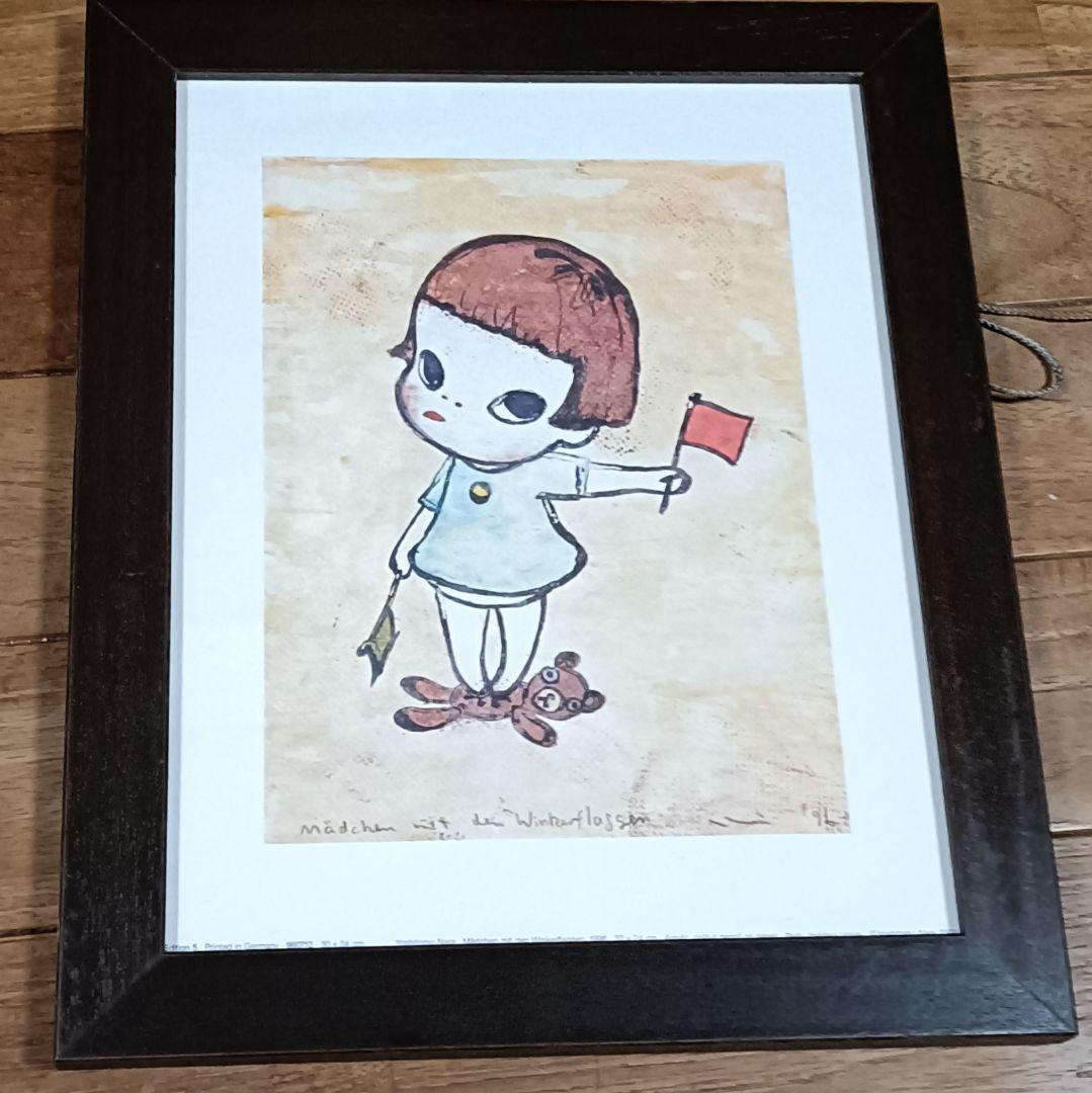 絶版　極美品　奈良美智　ポスター『手旗信号』　ドイツ製　額装品