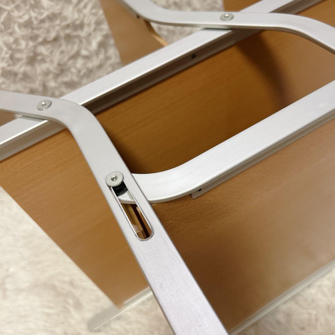 YCAMI イカミ 折りたたみ式 マガジンラック アルミ+ウッド