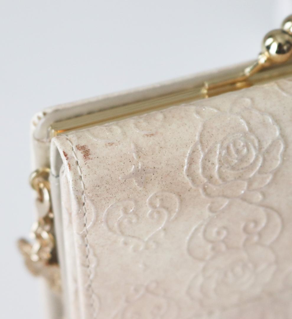 新品タグ付き【ANNA SUI アナスイ】ローズハート 口金 がま口二つ折り財布