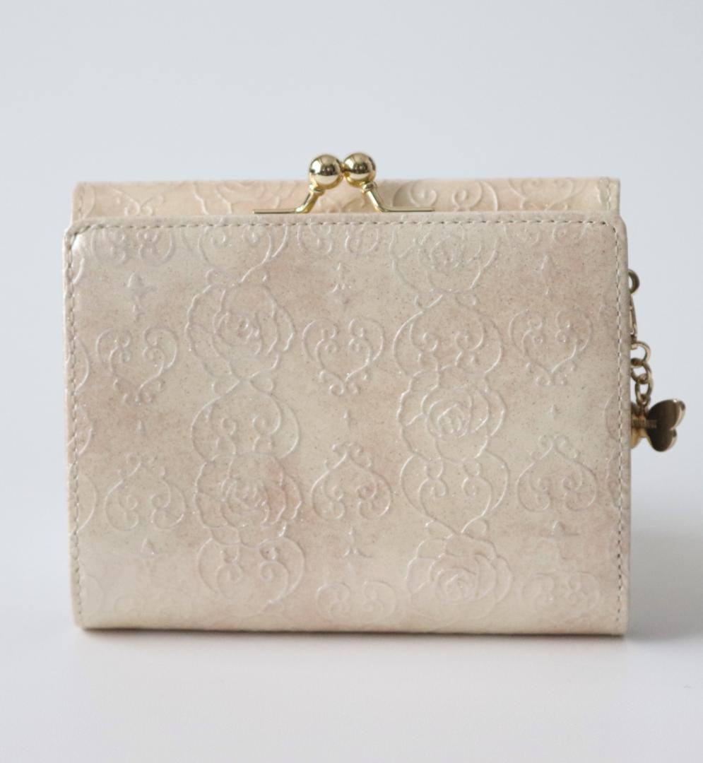 新品タグ付き【ANNA SUI アナスイ】ローズハート 口金 がま口二つ折り財布