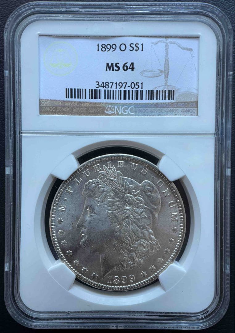 1899年 アメリカ モルガンダラー銀貨 NGC MS64