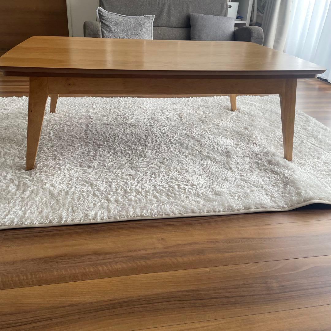 mugii様　天然木オーク材 北欧こたつテーブル 長方形(120×80)送料込