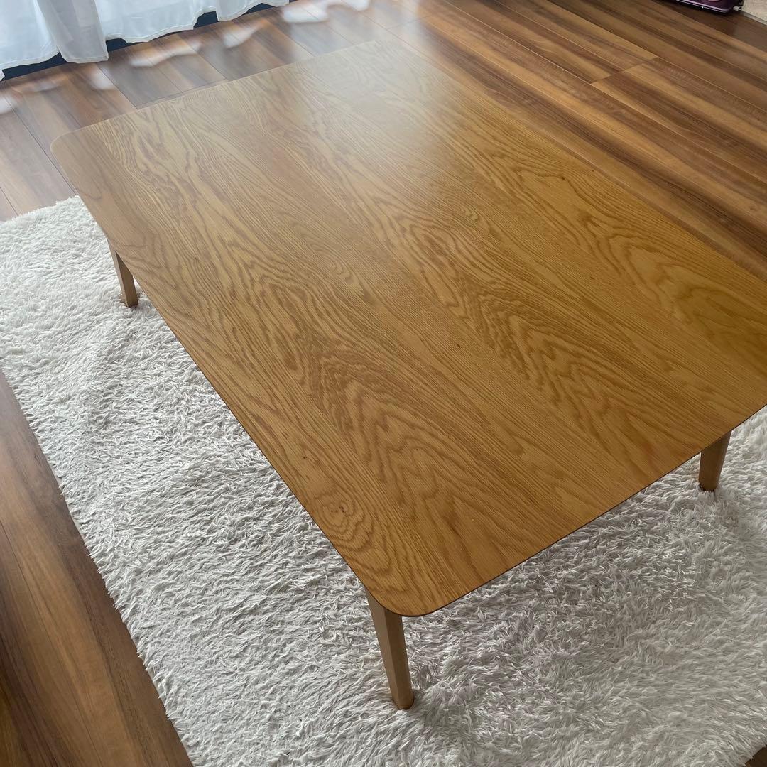 mugii様　天然木オーク材 北欧こたつテーブル 長方形(120×80)送料込