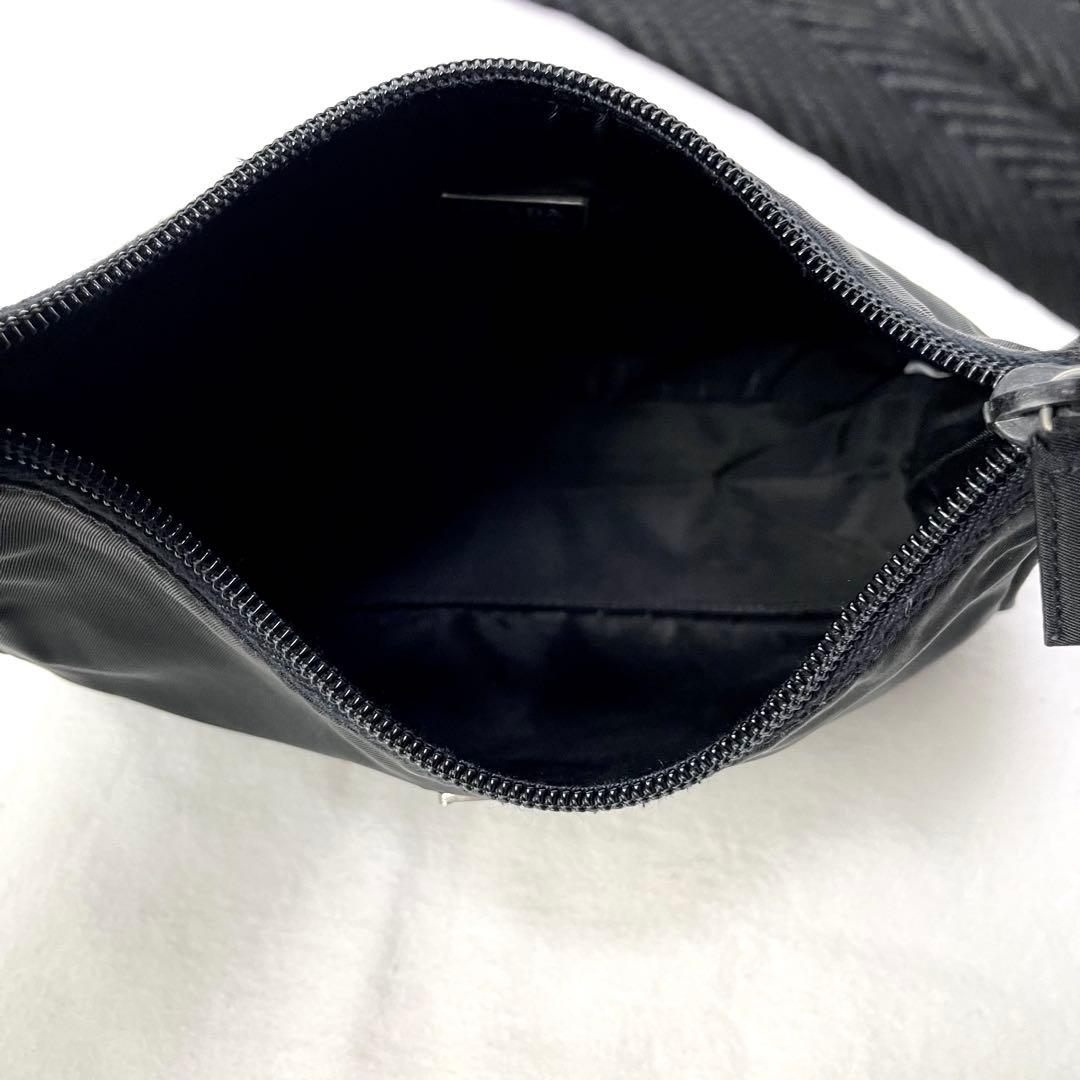 極美品✨プラダ アクセサリーポーチ ハンドバッグ 三角ロゴ テスートナイロン