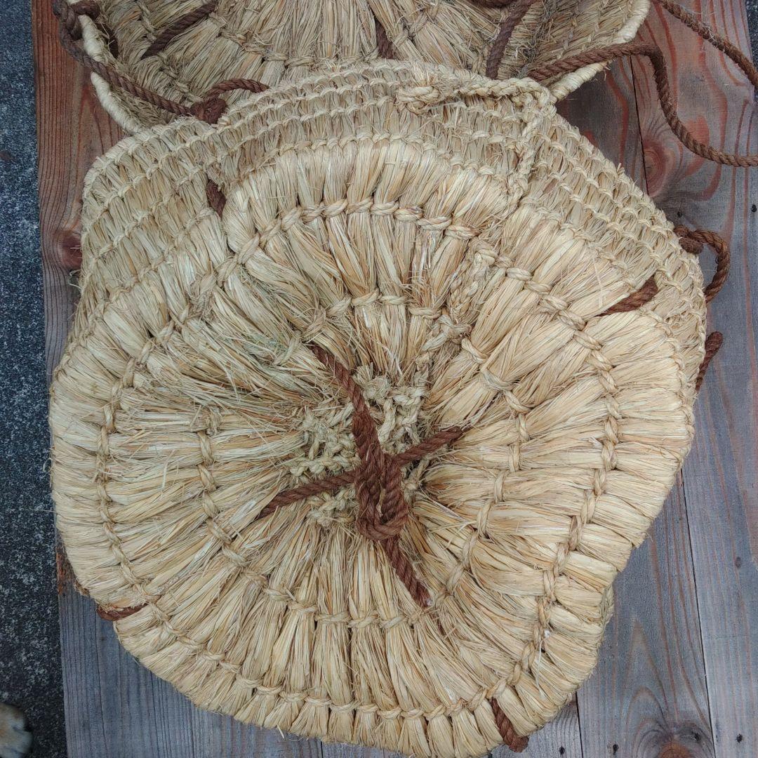 昭和レトロ　民芸　藁テゴ(運搬用具)
