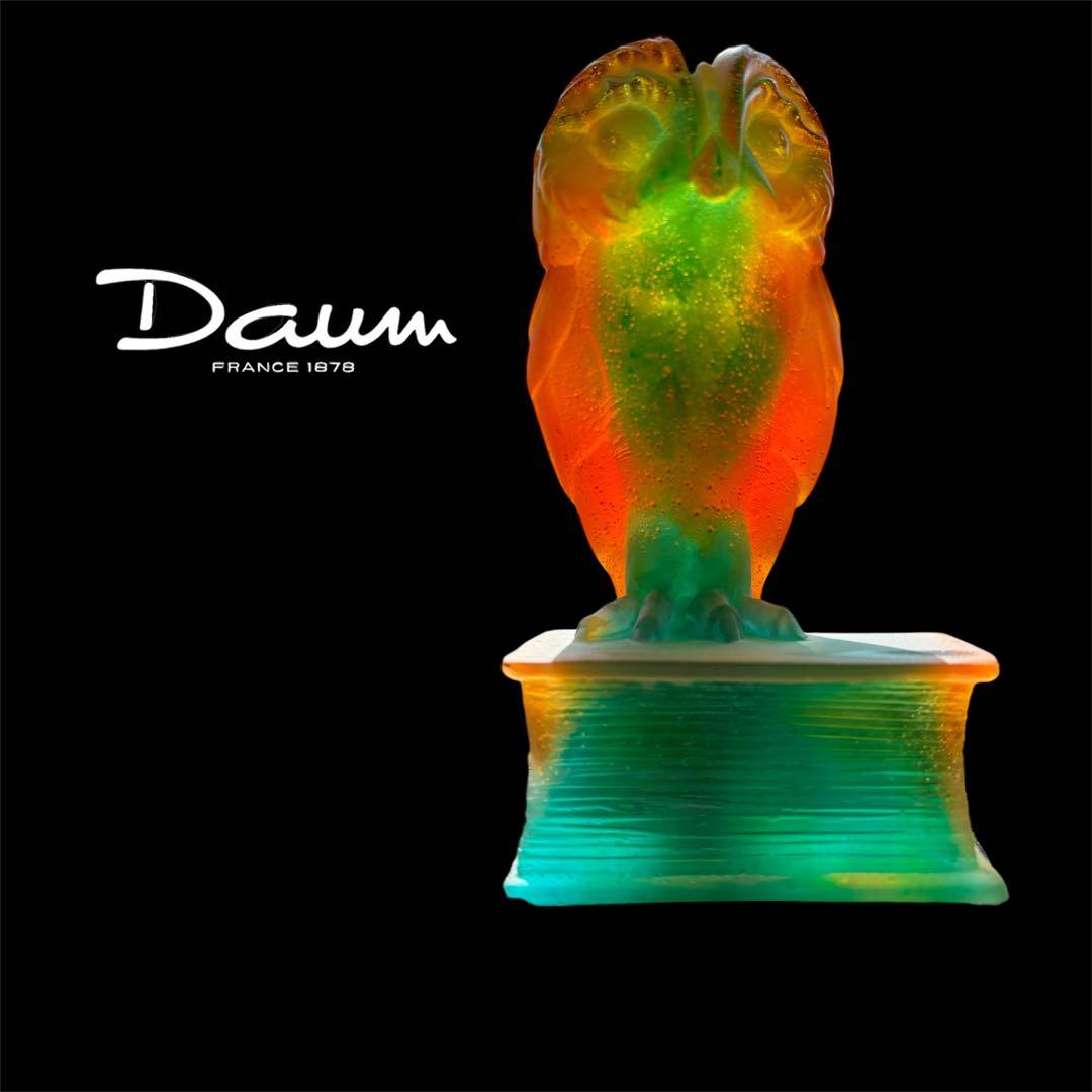 梟　ふくろう　ドームフランス　daum バカラ　置物　アンティーク　ビンテージ