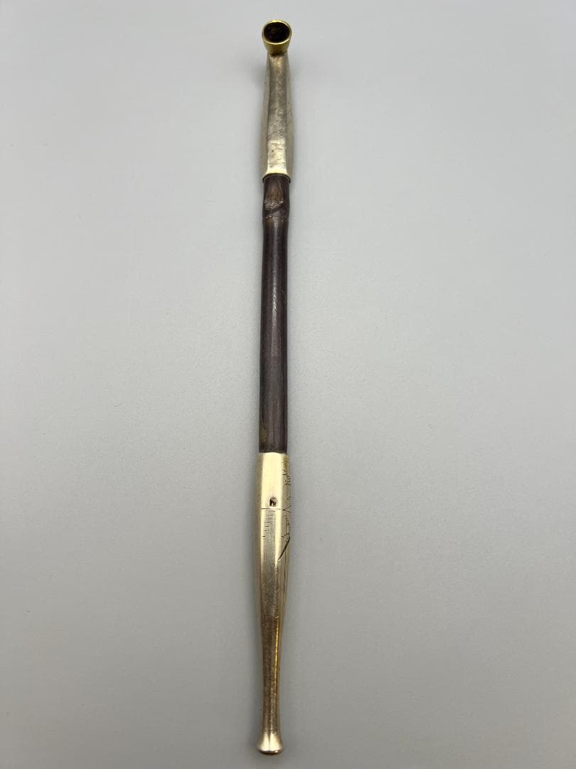 【海】純銀煙管　村田　風景図　キセル　銀細工　アンティーク　重量約27.8g