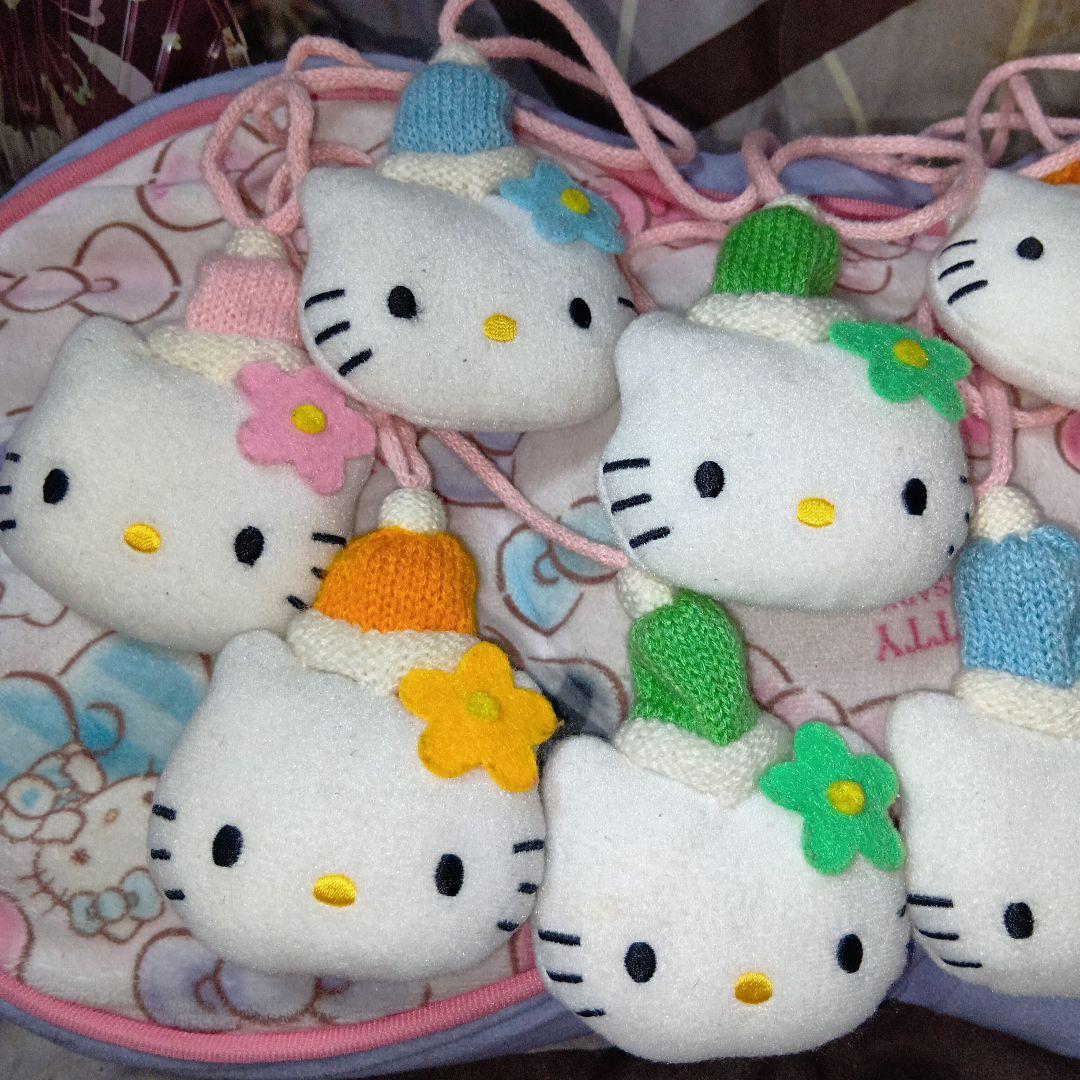 ハローキティサンタ ぬいぐるみオーナメント10個2001年耳に花激レア