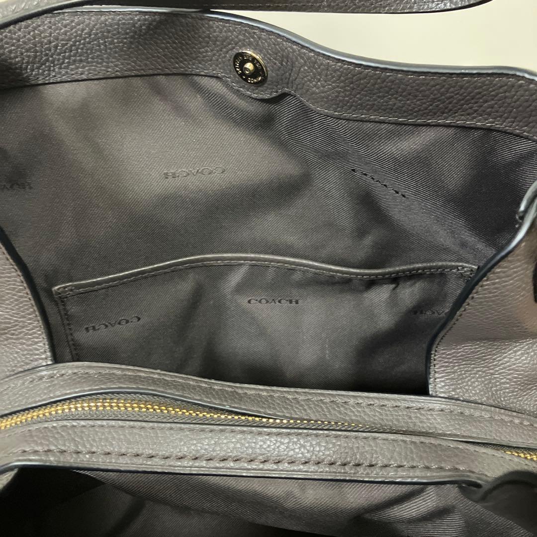 COACH エディ31 ペブルドレザー ショルダーバッグ