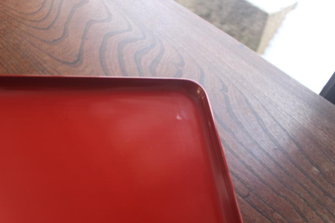 デッドストック！時代朱漆に優美な松蒔絵の映える小ぶり膳（検輪島塗お膳お盆懐石盆