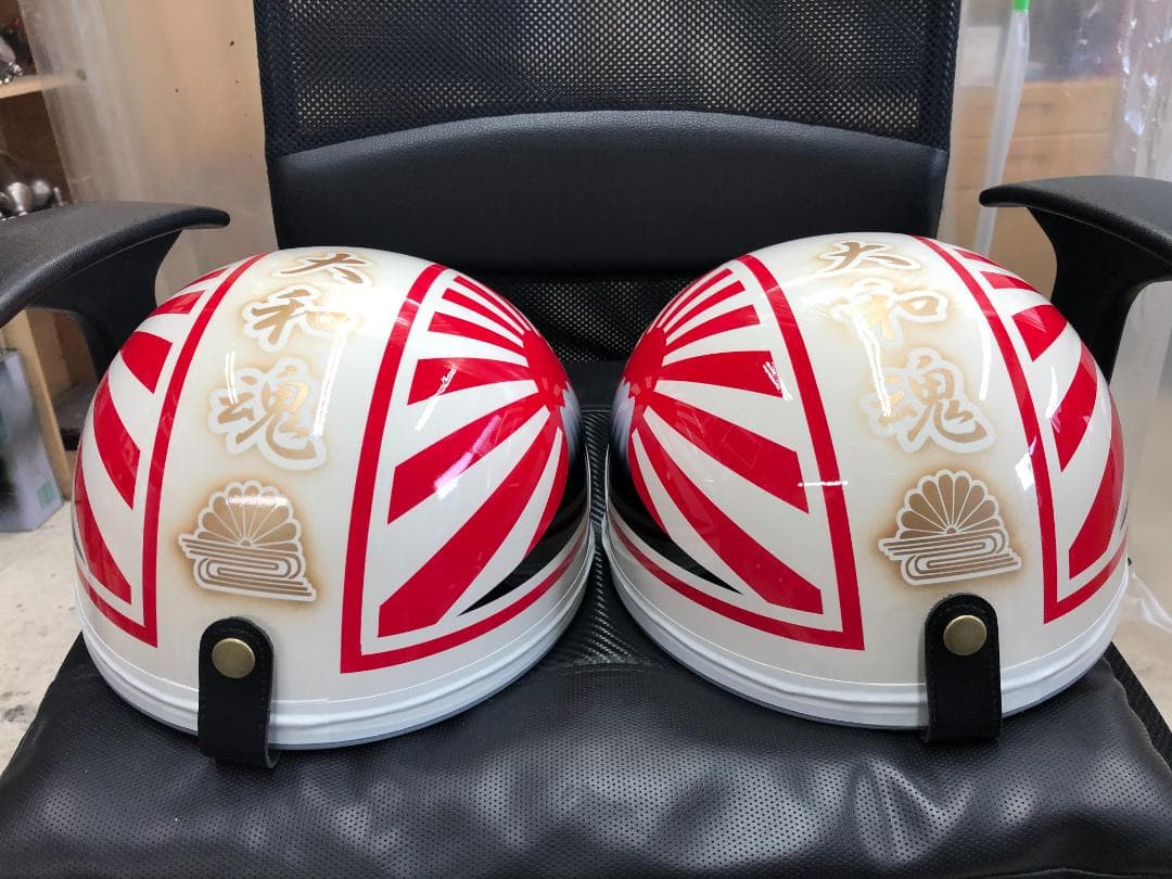 コルク半　カスタム　富士日章　3つボタン　白赤　文字あり　セット　高級クリヤ