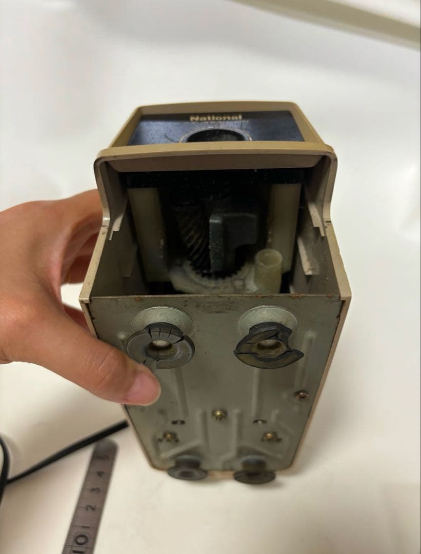 ナショナル電気えんぴつケズリ　ケズリすぎストップ付　昭和レトロ　昭和家電　松下