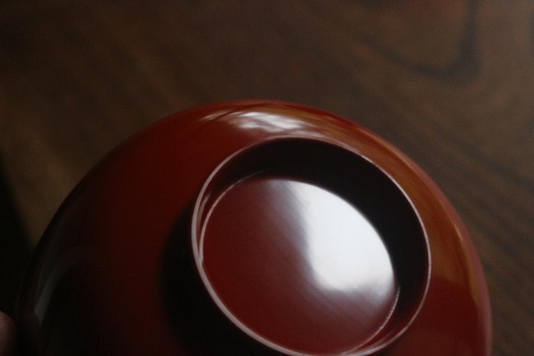 デッドストック！極上朱漆の美しい小丸椀（検輪島塗四つ椀懐石道具蒔絵椀