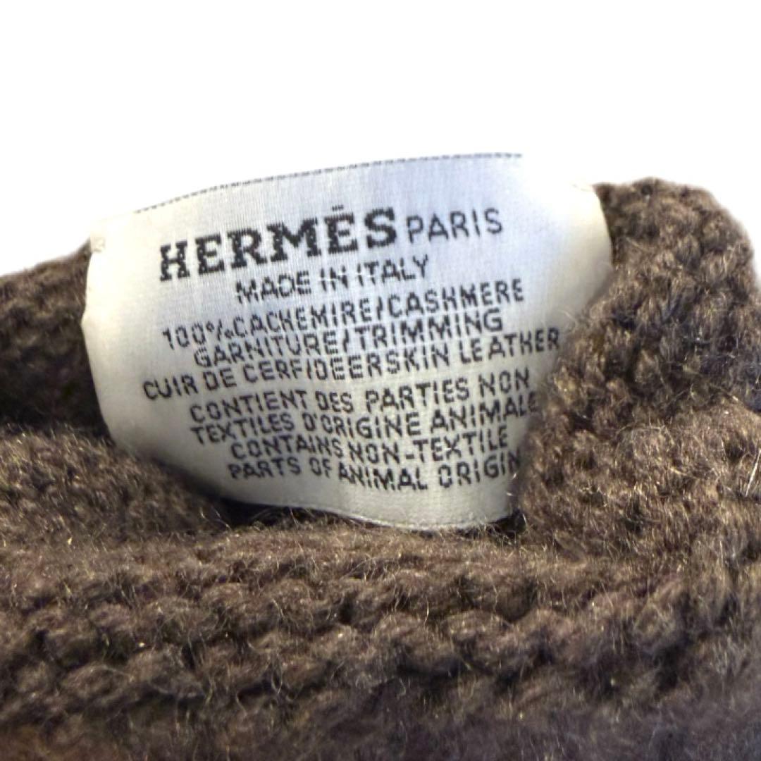 美品　HERMES エルメス　リオネル　カシミヤニットグローブ　サイズS