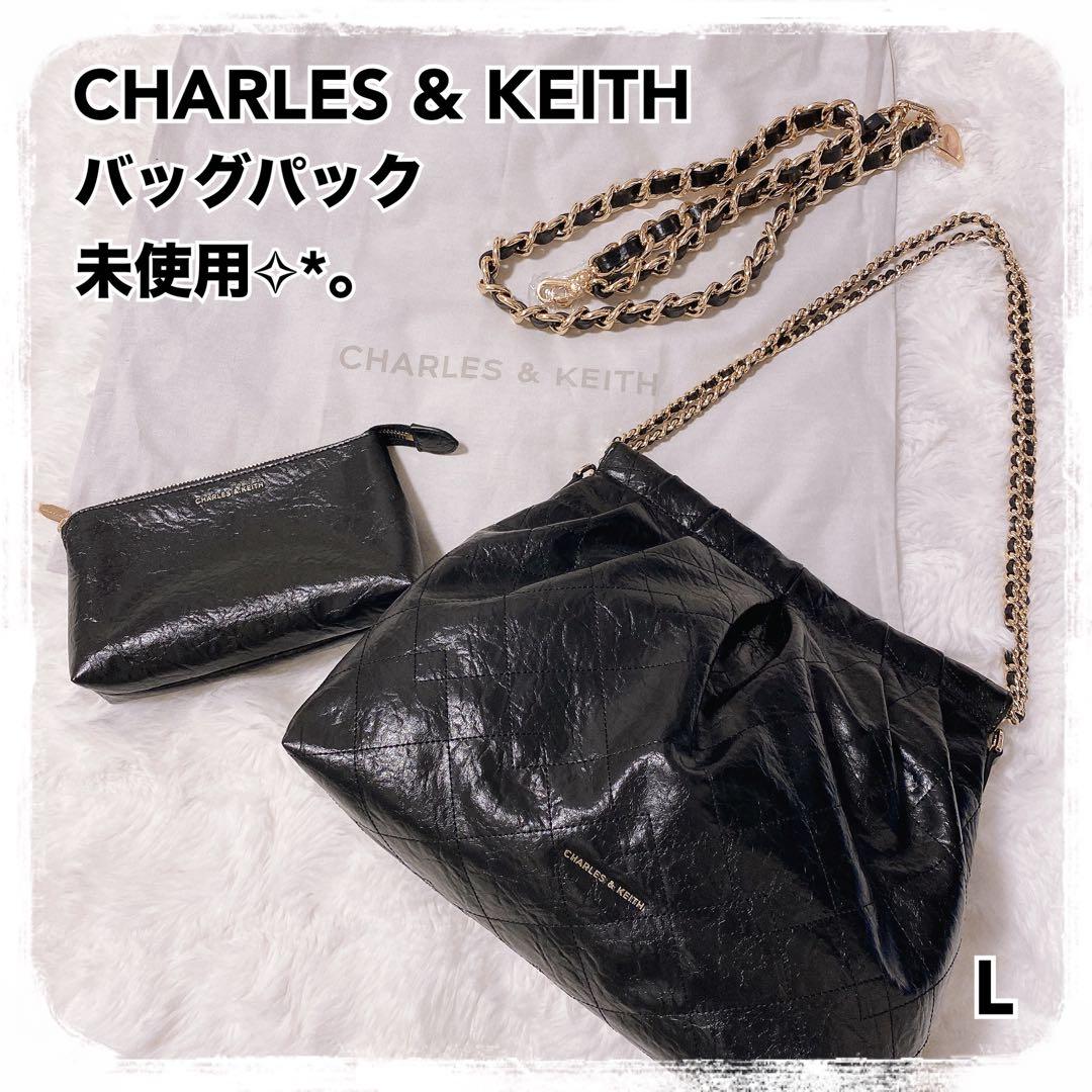 Charles & Keith duoチェーンハンドルツーウェイバックパック L