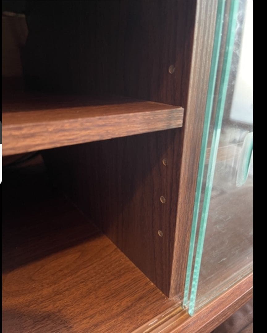 木製テレビボード ダークブラウン 収納