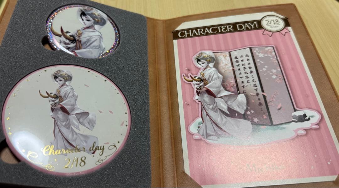 第五人格　バースデーグッズ　美智子　芸者　缶バッジ　ポストカード