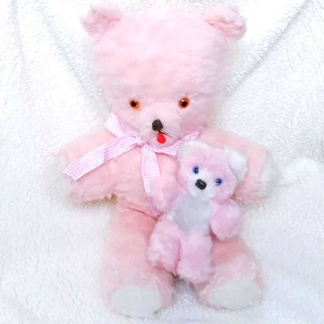 アンティーク　ヴィンテージ　ピンク　くま　ぬいぐるみ　セット　ガンド　ラシュトン