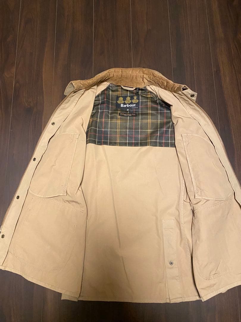 Barbour ベージュジャケット　ビデイル　ノンオイル　サイズ38