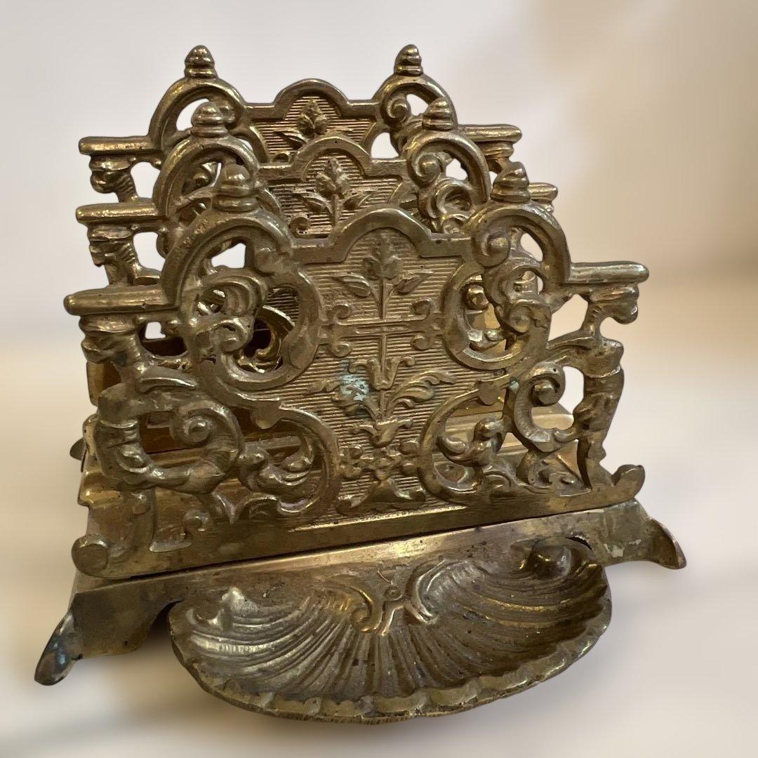 アンティーク金属製レターホルダー