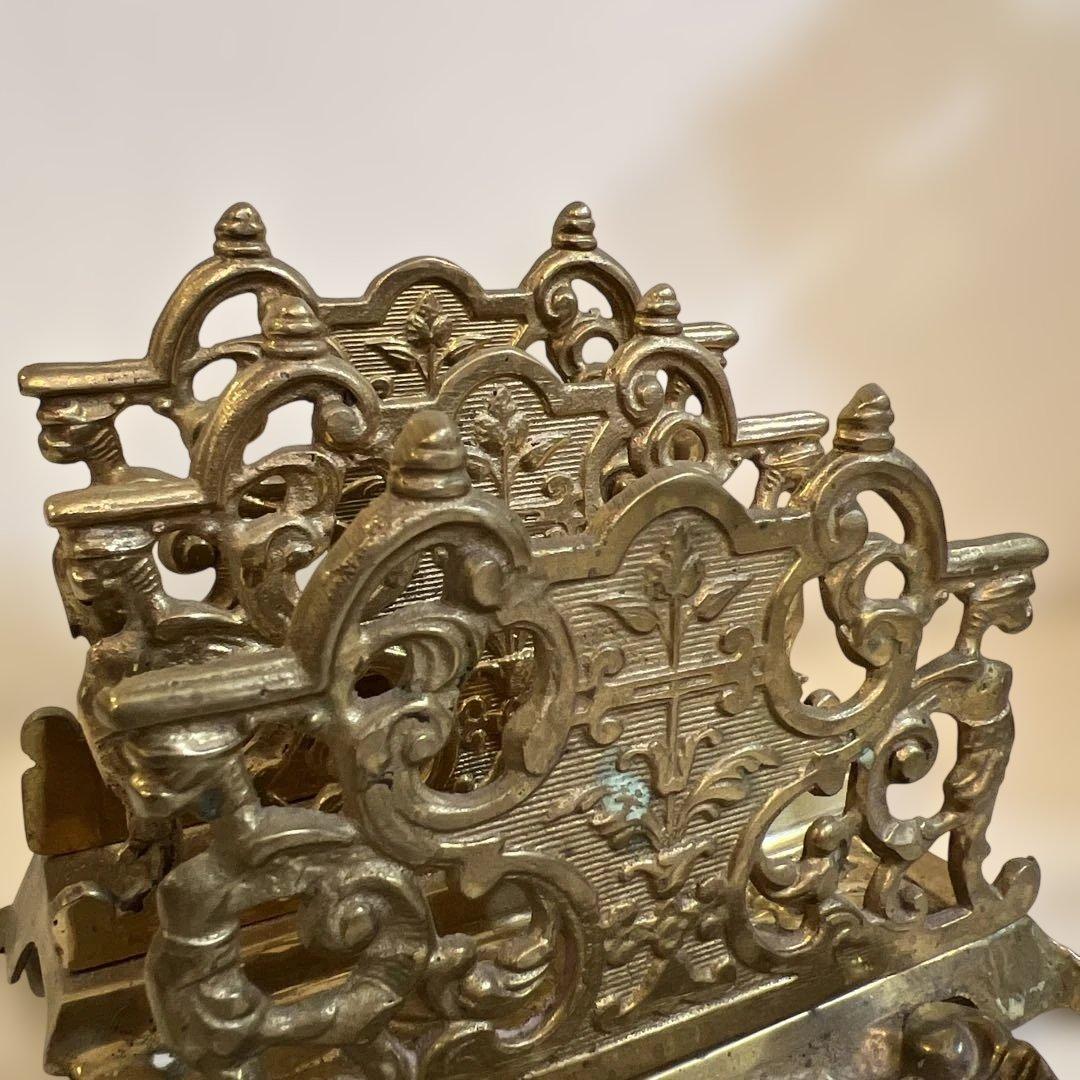 アンティーク金属製レターホルダー