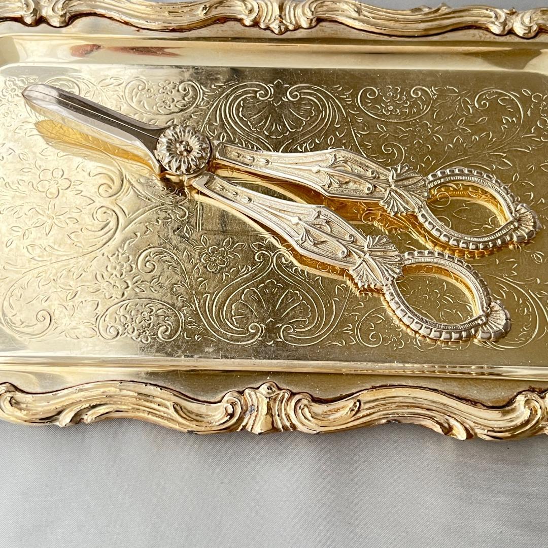 【英国】 グレープシザー / 葡萄鋏 アール・デコ【シルバープレート】