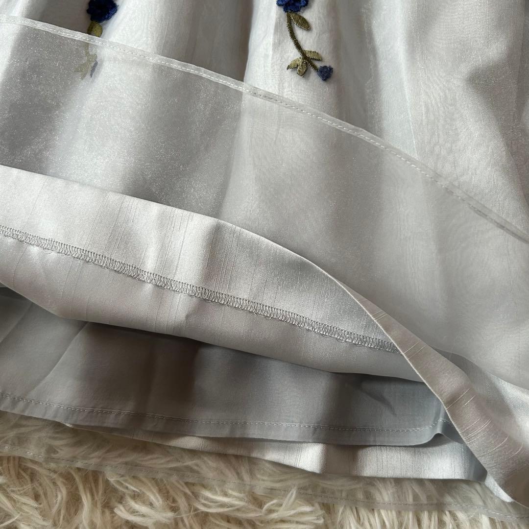 ♦︎レリアンネミカ　花柄刺繍ドレス フレア　ノースリーブワンピース大きいサイズ13