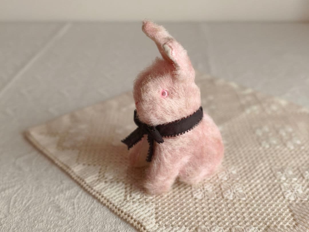 * vintage rabbit ୨୧ フォルムの可愛い ピンクの ウサちゃん