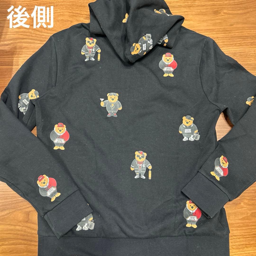 Polo Ralph Lauren ポロベアー プリント フードパーカー 黒