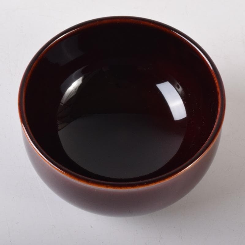 茶道具　輪島塗　久世宗春作　溜塗　老松茶入　共箱　V　7487