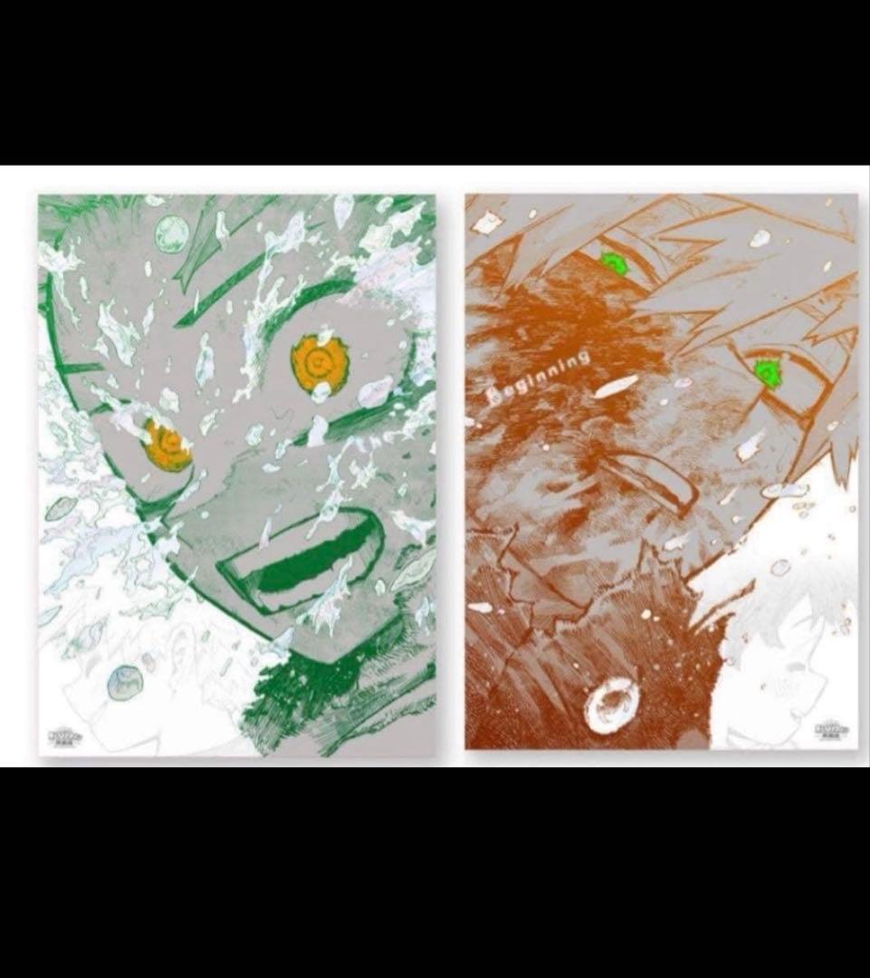 僕のヒーローアカデミア　原画展　爆豪勝己　緑谷出久　A2アートポスター