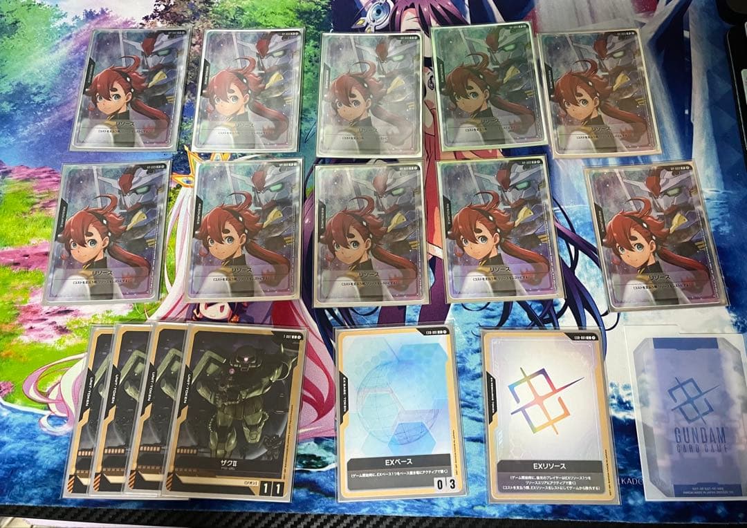 【最終値下げ】緑白ウイングデッキ　パーツ＋他デッキ複数＋プレイマット＋スリーブ