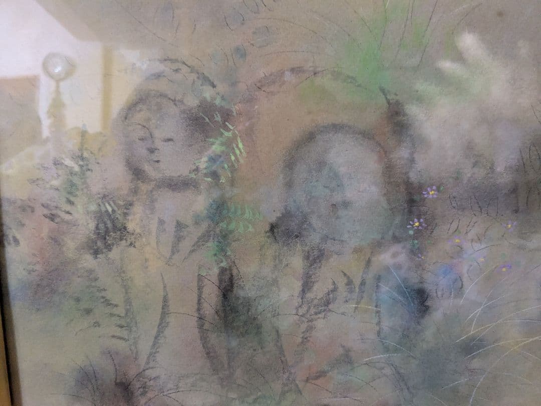 宮木薫　水彩画　【野仏】F6号　一枚の繪