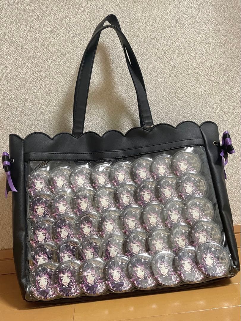 あくねこ 痛バ ラムリ 黒 缶バッジ