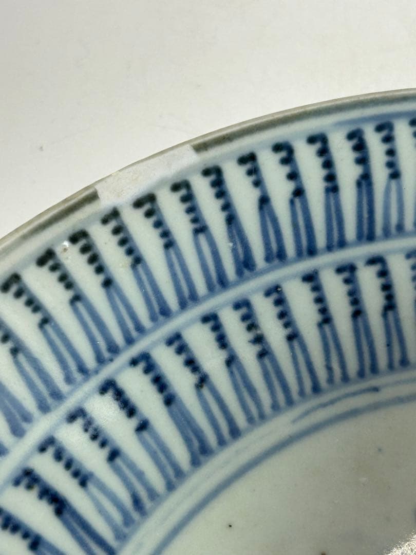 中国　清時代　染付　大皿　アンティーク　送料込み1031